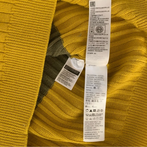 Levi’s Sweater Vest Two-Tone V-Neck Sz XL NWT - Picture 8 of 9